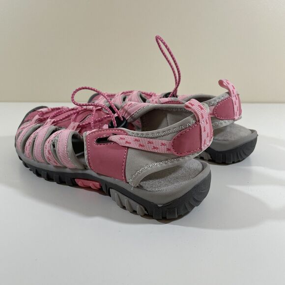 Women's Sports Hiking Walking Sandals Size 6 Breast Cancer Awareness Pink/Gray - Picture 8 of 16